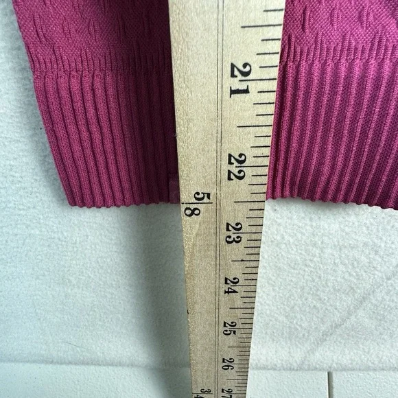 Lululemon Shirt Womens Size 2 Red Textured REST LESS Hoodie Running Gym Top - Picture 3 of 8